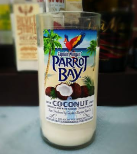 Captain Morgan's Parrot Bay Coconut Rum Liquor Bottle Candle by LiquorWicks
