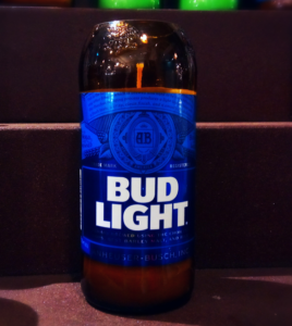 Bud Light Beer Bottle Candle by LiquorWicks