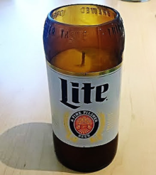 Miller Lite Beer Bottle Candle by LiquorWicks
